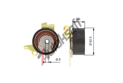 GATES Napnac kladka ozubenho emenu PowerGrip GT T43022, T43022