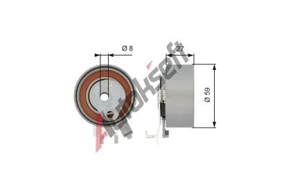 GATES Napnac kladka ozubenho emenu PowerGrip GT T43139, T43139