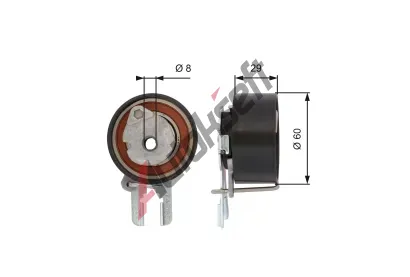 GATES Napnac kladka ozubenho emenu PowerGrip GT T43158, T43158