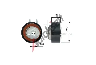 GATES Napnac kladka ozubenho emenu PowerGrip GT T43199, T43199