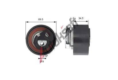 GATES Napnac kladka ozubenho emenu PowerGrip GT T43200, T43200