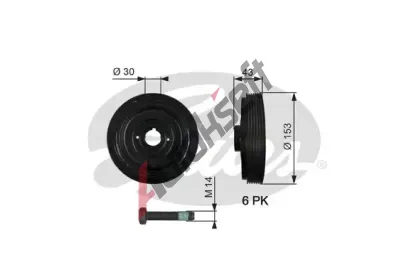 GATES emenice klikovho hdele DriveAlign GT TVD1005A, TVD1005A