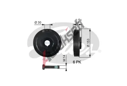 GATES emenice klikovho hdele DriveAlign GT TVD1006A, TVD1006A