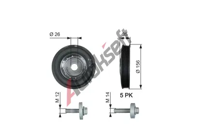 GATES emenice klikovho hdele DriveAlign GT TVD1007A, TVD1007A