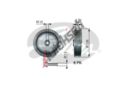 GATES emenice klikovho hdele DriveAlign GT TVD1008A, TVD1008A