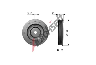 GATES emenice klikovho hdele DriveAlign GT TVD1020, TVD1020