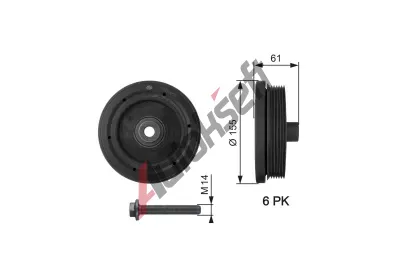 GATES emenice klikovho hdele DriveAlign GT TVD1021A, TVD1021A
