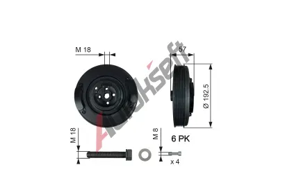 GATES emenice klikovho hdele DriveAlign GT TVD1033A, TVD1033A
