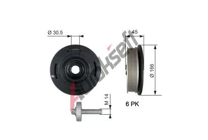 GATES emenice klikovho hdele DriveAlign GT TVD1041A, TVD1041A