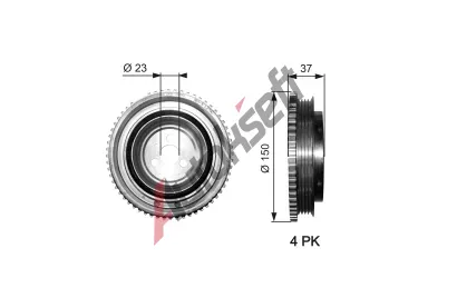 GATES emenice klikovho hdele DriveAlign GT TVD1053, TVD1053