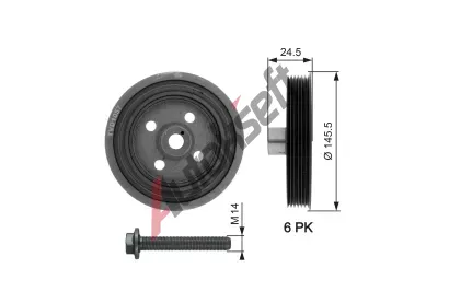 GATES emenice klikovho hdele DriveAlign GT TVD1057A, TVD1057A