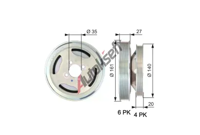 GATES Řemenice klikového hřídele DriveAlign® GT TVD1075, TVD1075 GATES Řemenice klikového hřídele DriveAlign® GT TVD1075, TVD1075