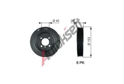 GATES emenice klikovho hdele DriveAlign GT TVD1129, TVD1129