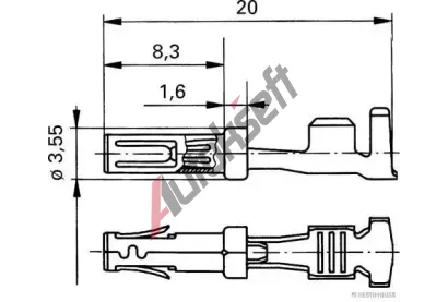 HERTH+BUSS ELPARTS Kontaktn zdka HB 50253275, 50253275