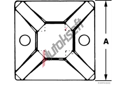 HERTH+BUSS ELPARTS Upevovac sokl, kabelov svorka HB 50265714, 50265714