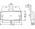 HELLA Bon obrysov svtlo HE 2PS345600-071, 2PS 345 600-071