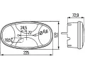 HELLA Zadn svtlo HE 2VA343640-131, 2VA 343 640-131