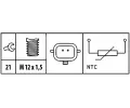 HELLA Senzor teploty chladic kapaliny HE 6PT009309-471, 6PT 009 309-471
