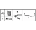 HELLA Spna - svtlo zpteky HE 6ZF181612-001, 6ZF 181 612-001