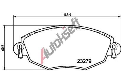 HELLA Sada brzdovch destiek HE 8DB355009-071, 8DB 355 009-071
