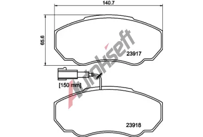 HELLA Sada brzdovch destiek HE 8DB355010-391, 8DB 355 010-391