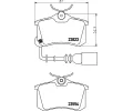 HELLA Sada brzdových destiček HE 8DB355010-781, 8DB 355 010-781