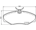 HELLA Sada brzdovch destiek ‐ HE 8DB355011-091