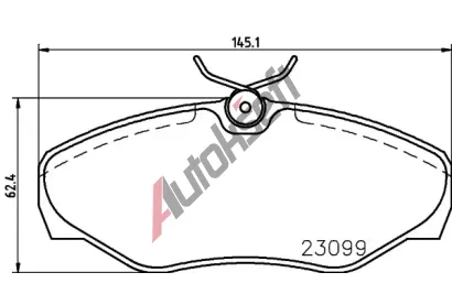 HELLA Sada brzdovch destiek HE 8DB355011-091, 8DB 355 011-091