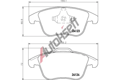 HELLA Sada brzdovch destiek HE 8DB355012-891, 8DB 355 012-891