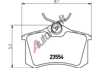 HELLA Sada brzdovch destiek HE 8DB355018-111, 8DB 355 018-111