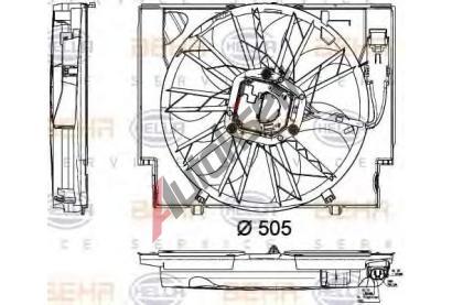 HELLA Vtrk chlazen motoru HE 8EW351040-421, 8EW 351 040-421