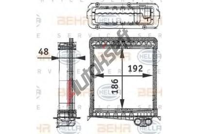 HELLA Vmnk tepla - vnitn vytpn HE 8FH351311-751, 8FH 351 311-751