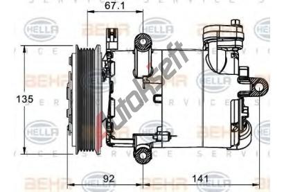 HELLA Kompresor klimatizace HE 8FK351334-021, 8FK 351 334-021