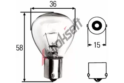 HELLA rovka U 12V 45W BA15s HE 8GA002074-121, 8GA 002 074-121