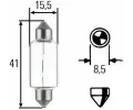 HELLA rovka 24V 15W SV8,5 HE 8GM002091-261, 8GM 002 091-261