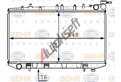 HELLA Chladi vody HE 8MK376704-701, 8MK 376 704-701