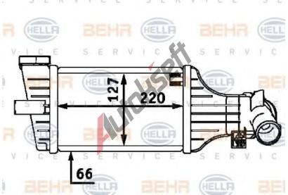 HELLA Chladič vzduchu intercooler HE 8ML376723-411, 8ML 376 723-411 HELLA Chladič vzduchu intercooler HE 8ML376723-411, 8ML 376 723-411