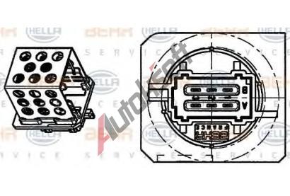 HELLA Odpor - vnit�n� tlakov� ventil�tor HE 9ML351332-271, 9ML 351 332-271