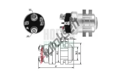 HOFFER Elektromagnetický spínač startéru HFR 46001, 46001 HOFFER Elektromagnetický spínač startéru HFR 46001, 46001