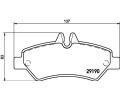 HELLA PAGID Sada brzdovch destiek HPG 8DB 355 005-351, 8DB 355 005-351