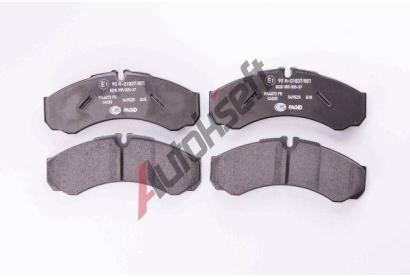 HELLA PAGID Sada brzdovch destiek HPG 8DB 355 005-371, 8DB 355 005-371