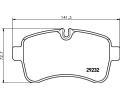 HELLA PAGID Sada brzdovch destiek HPG 8DB 355 005-551, 8DB 355 005-551