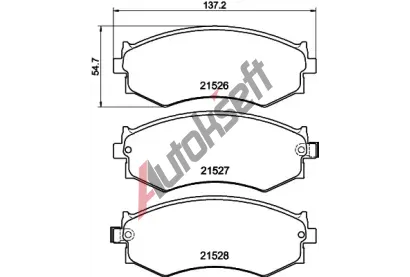 HELLA PAGID Sada brzdovch destiek HPG 8DB 355 006-421, 8DB 355 006-421