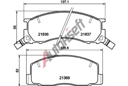 HELLA PAGID Sada brzdov�ch desti�ek HPG 8DB 355 006-451, 8DB 355 006-451