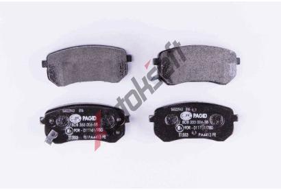 HELLA PAGID Sada brzdovch destiek HPG 8DB 355 006-581, 8DB 355 006-581