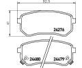 HELLA PAGID Sada brzdovch destiek HPG 8DB 355 006-581, 8DB 355 006-581