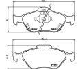 HELLA PAGID Sada brzdovch destiek HPG 8DB 355 006-721, 8DB 355 006-721