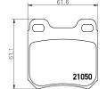 HELLA PAGID Sada brzdovch destiek HPG 8DB 355 007-381, 8DB 355 007-381
