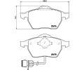HELLA PAGID Sada brzdovch destiek HPG 8DB 355 007-461, 8DB 355 007-461
