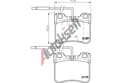 HELLA PAGID Sada brzdovch destiek HPG 8DB 355 007-811, 8DB 355 007-811